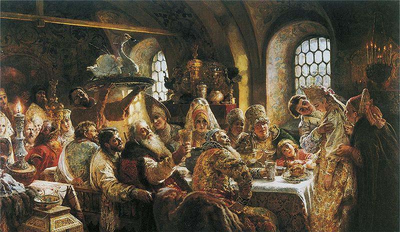 Konstantin Makovsky Boyar wedding feast China oil painting art
